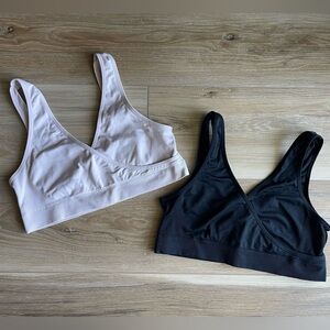 Auden Black and Light Pink Nursing Bras